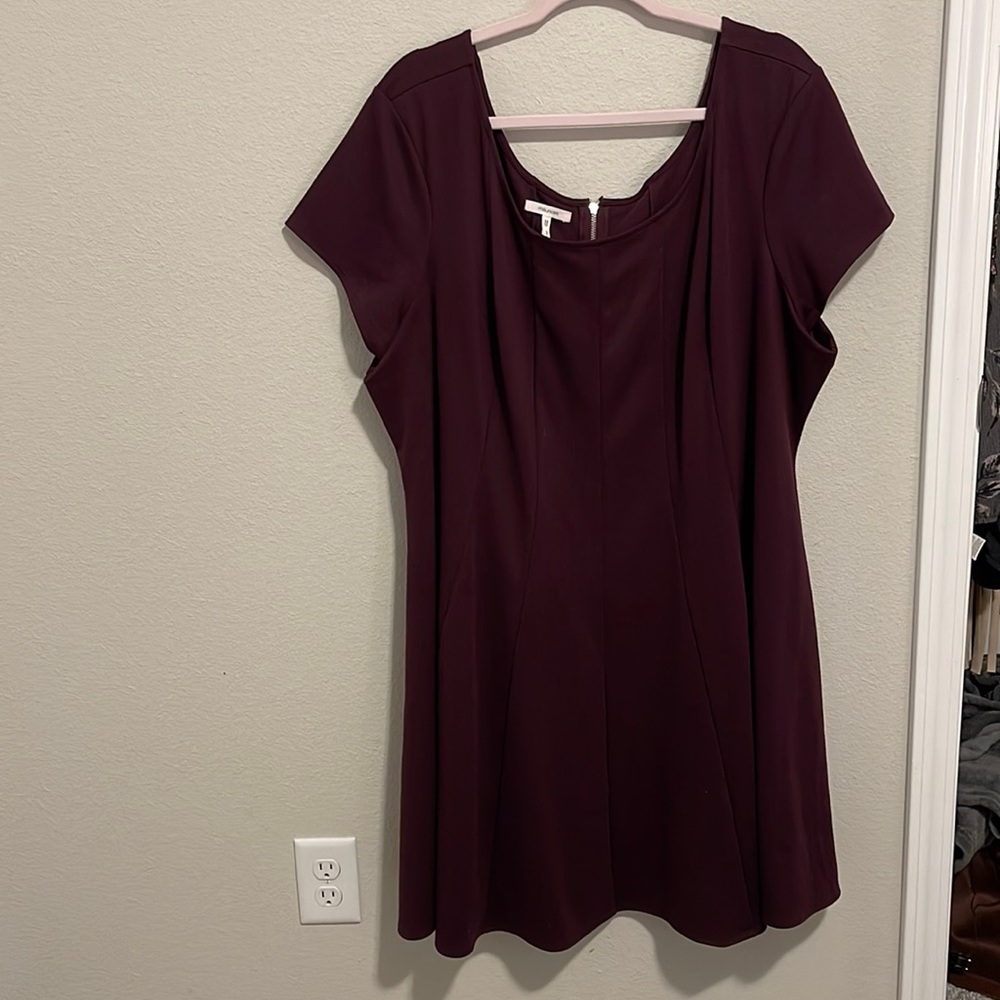 Maurice’s Plus Size 3X Burgundy Skater Dress